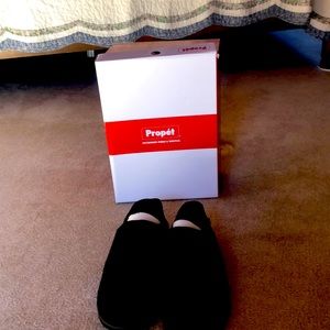 Black corduroy cushion foot PROPET men’s size 12 XX BRAND NEW SMOKE & Pet free